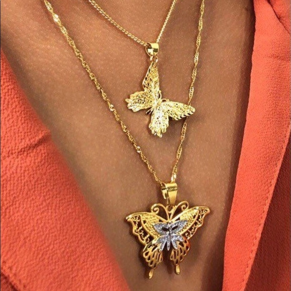 24k gold plated necklace set